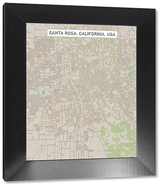 Santa Rosa California US City Street Map