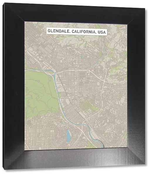 Glendale California US City Street Map