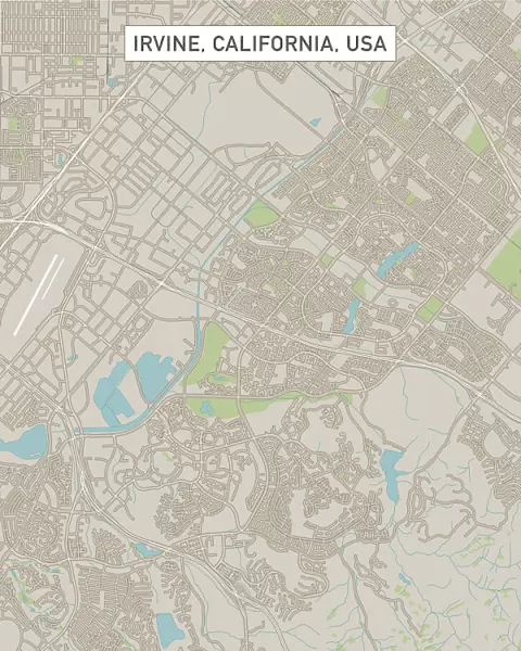 Irvine California US City Street Map