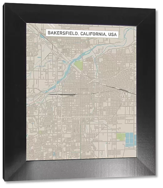 Bakersfield California US City Street Map