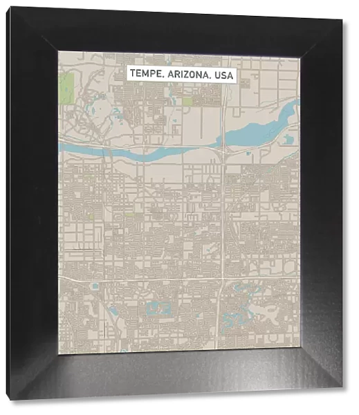 Tempe Arizona US City Street Map