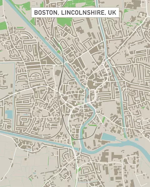 Boston Lincolnshire UK City Street Map
