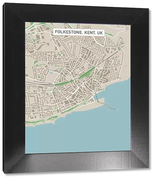 Folkestone Kent UK City Street Map