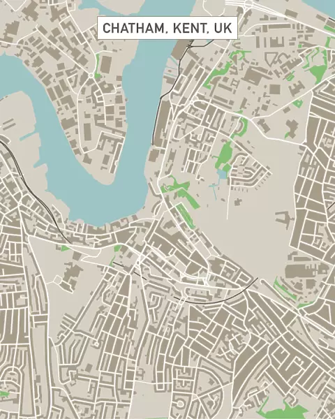 Chatham Kent UK City Street Map