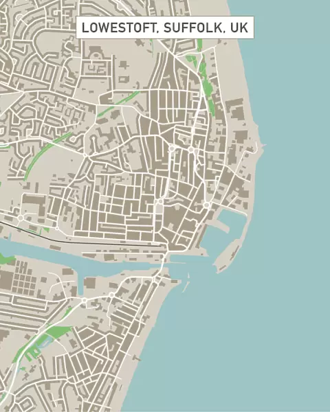 Lowestoft Suffolk UK City Street Map