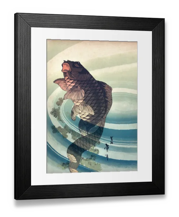 Framed Print : Japanese Art, Koi Carp, 19th Century Framed Print : Japanese Art, Koi Carp, 19th Century