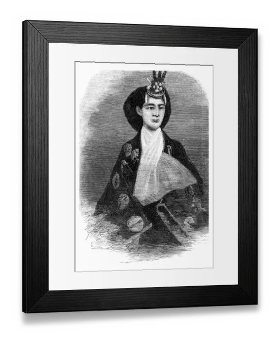 Framed Print : Empress Masako Ichijo woman of Mutsuhito in Japan 1875 Framed Print : Empress Masako Ichijo woman of Mutsuhito in Japan 1875