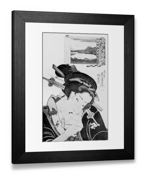 Framed Print : Antique Japanese Illustration: woman by Yeisen Framed Print : Antique Japanese Illustration: woman by Yeisen
