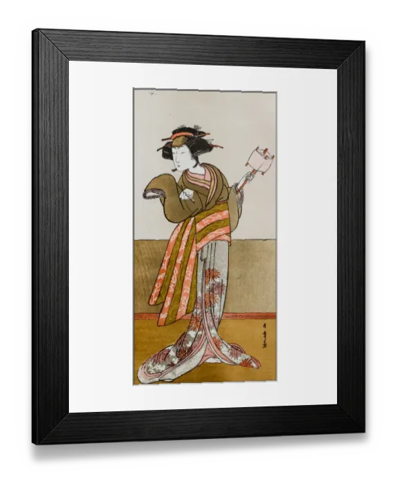 Framed Print : Antique Japanese Illustration: Actor in the principal female part of the play Udamaki by Katsugawa Shunsho Framed Print : Antique Japanese Illustration: Actor in the principal female part of the play Udamaki by Katsugawa Shunsho