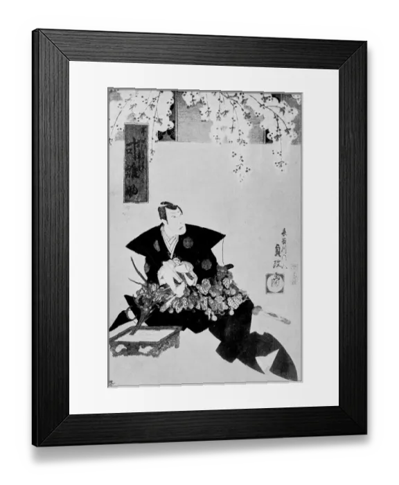 Framed Print : Antique Japanese Illustration: Actor by Sadamasa