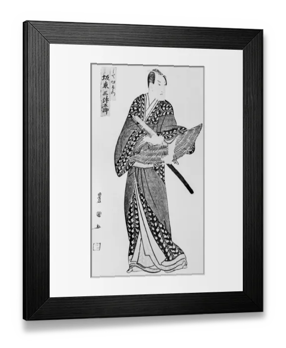 Framed Print : Antique Japanese Illustration: Actor by Toyokuni I