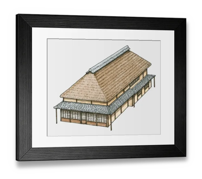 Framed Print : building exterior, horizontal, house, no people, pen and ink, residential structure Framed Print : building exterior, horizontal, house, no people, pen and ink, residential structure