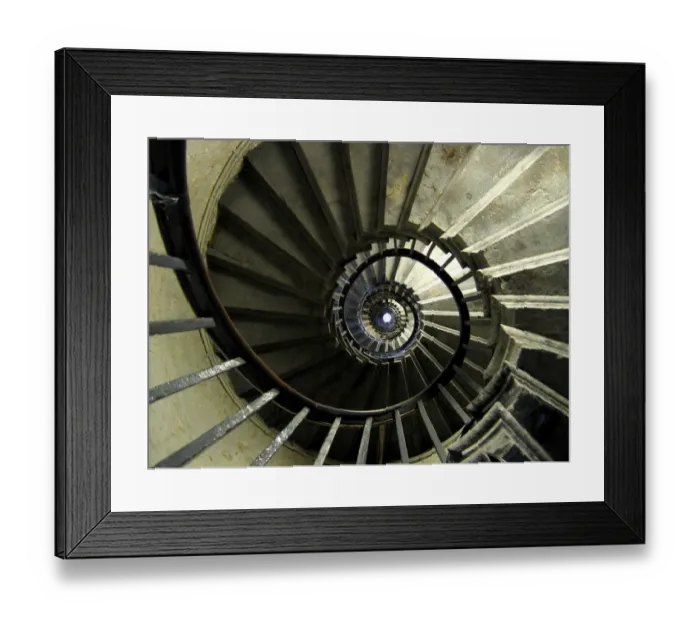 Framed Print : Spiral staircase