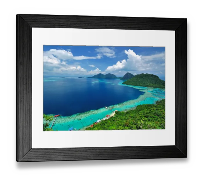 Framed Print : Malaysia Sabah Borneo island scenic view Framed Print : Malaysia Sabah Borneo island scenic view