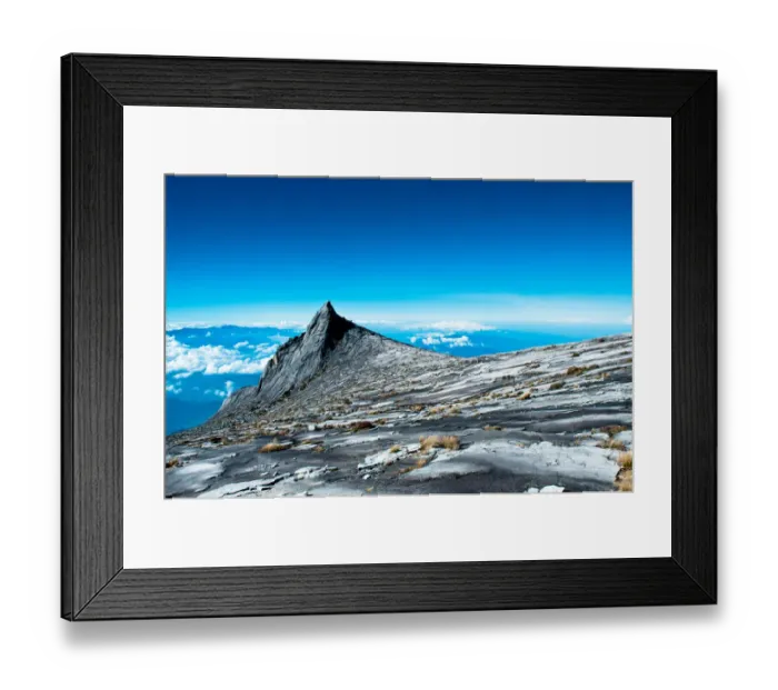 Framed Print : Low Peak. Mount Kinabalu prominent mountain in Southeast Asia