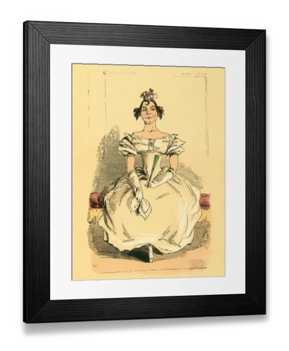 Framed Print : Victorian wallflower hoping for a dance partner Framed Print : Victorian wallflower hoping for a dance partner
