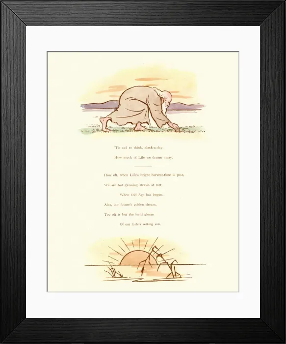 Framed Print : Victorian satirical cartoon, Of our Lifes setting sun Framed Print : Victorian satirical cartoon, Of our Lifes setting sun