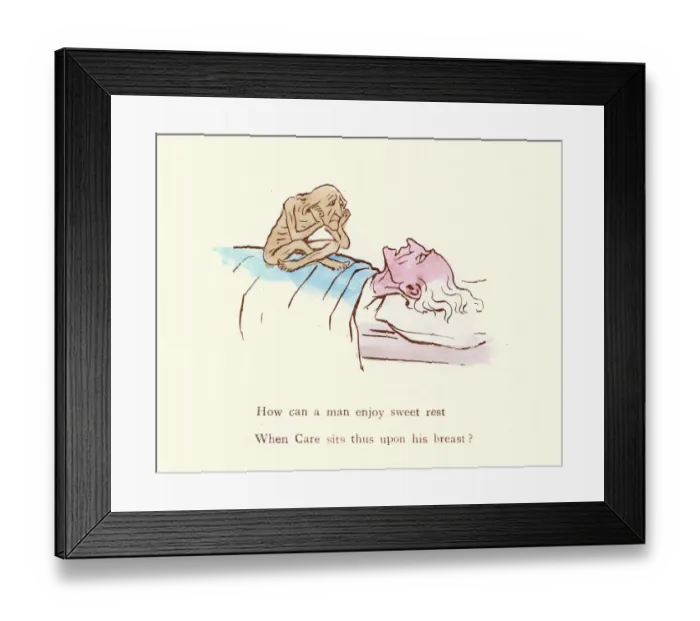 Framed Print : When Care sits thus upon his breast ? Framed Print : When Care sits thus upon his breast ?
