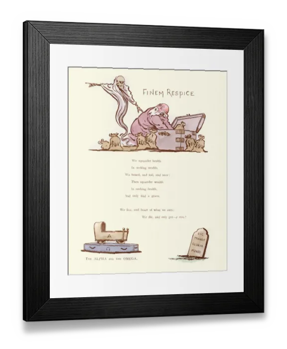 Framed Print : We squander health In seeking wealth Framed Print : We squander health In seeking wealth