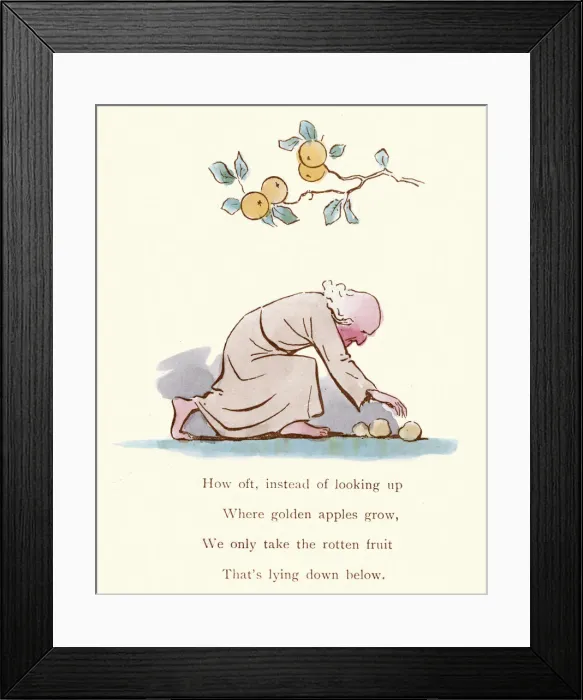 Framed Print : Victorian satirical cartoon - Where golden apples grow Framed Print : Victorian satirical cartoon - Where golden apples grow