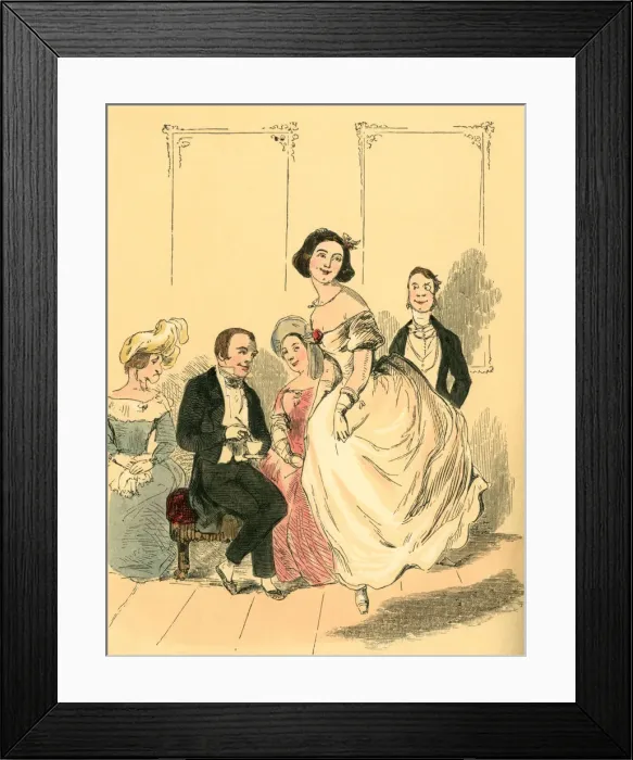 Framed Print : Pretty young Victorian lady dancing with abandon Framed Print : Pretty young Victorian lady dancing with abandon