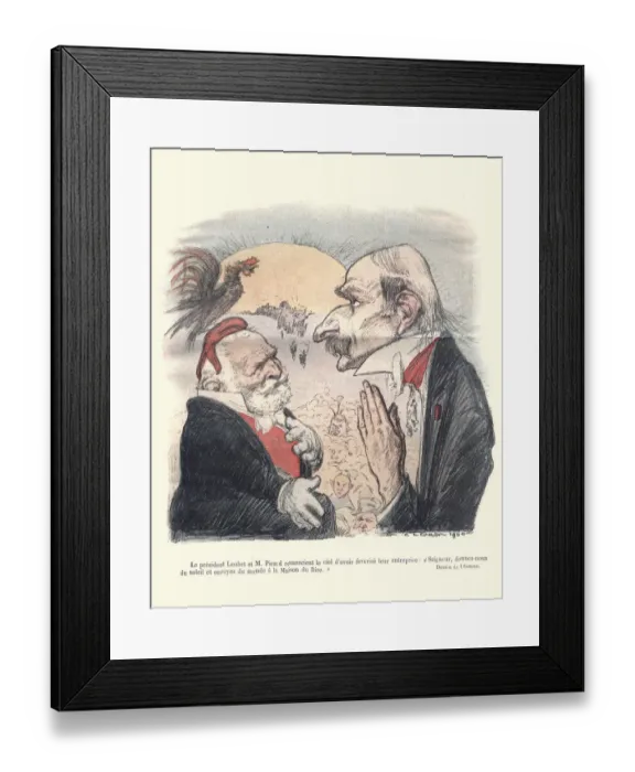 Framed Print : Satirical cartoon Emile Loubet President of France Framed Print : Satirical cartoon Emile Loubet President of France