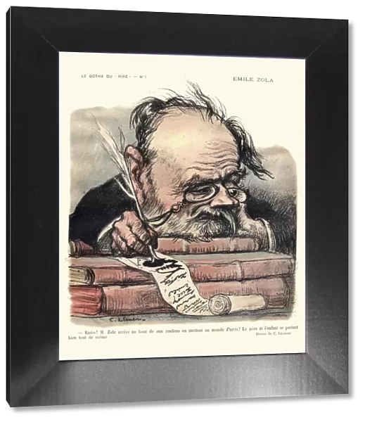 French satirical cartoon of Emile Zola