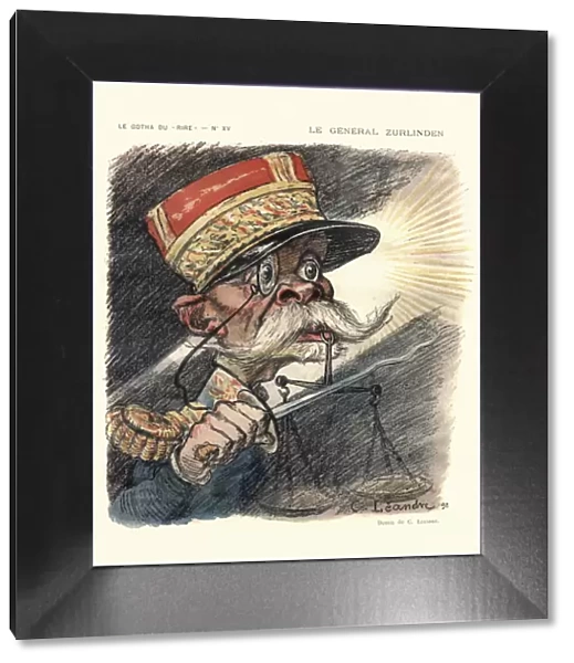 Caricature of General Emile Zurlinden