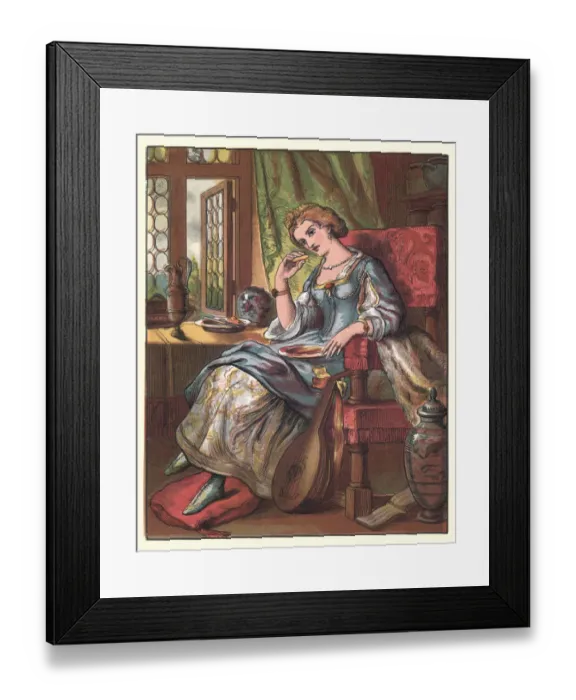 Framed Print : Sing a Song of Sixpence, queen was in the parlour Framed Print : Sing a Song of Sixpence, queen was in the parlour