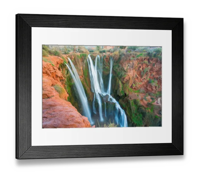 Framed Print : Ouzoud Waterfalls located in the Grand Atlas village of Tanaghmeilt, in the Azilal province in Morocco, Africa Framed Print : Ouzoud Waterfalls located in the Grand Atlas village of Tanaghmeilt, in the Azilal province in Morocco, Africa