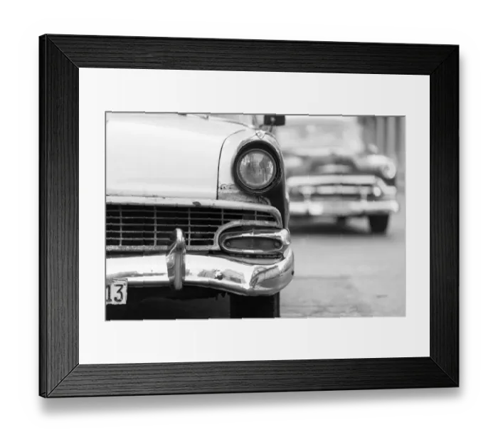 Framed Print : Front of old car on street of Havana, Cuba Framed Print : Front of old car on street of Havana, Cuba
