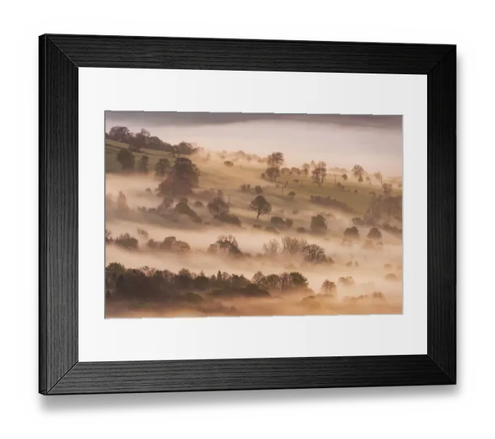 Framed Print : Misty valleys of the English Peak District. UK Framed Print : Misty valleys of the English Peak District. UK