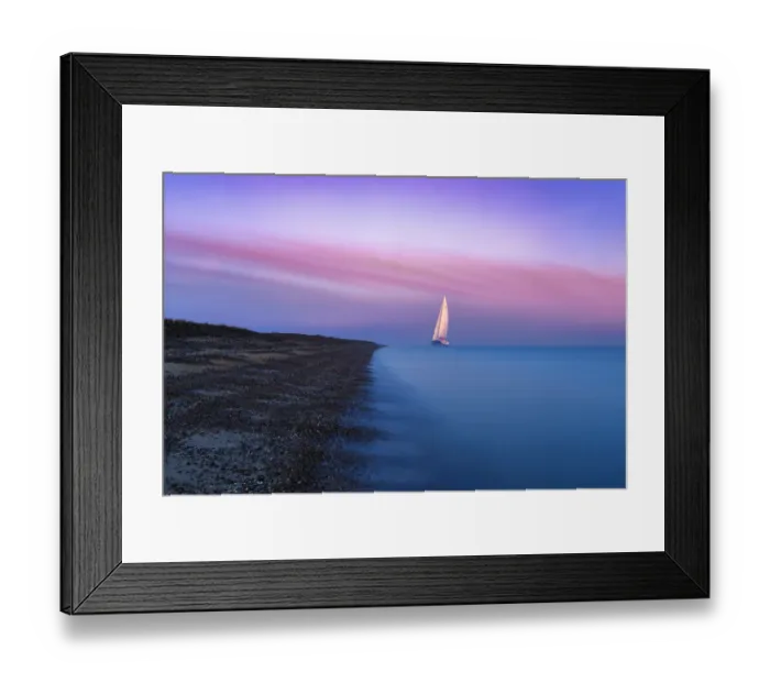 Framed Print : A large sailing boat of the Isle of Sheppey at sunrise, Kent. UK Framed Print : A large sailing boat of the Isle of Sheppey at sunrise, Kent. UK