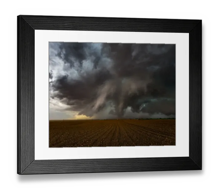 Framed Print : Tornado over farmland near Patricia, Texas Framed Print : Tornado over farmland near Patricia, Texas