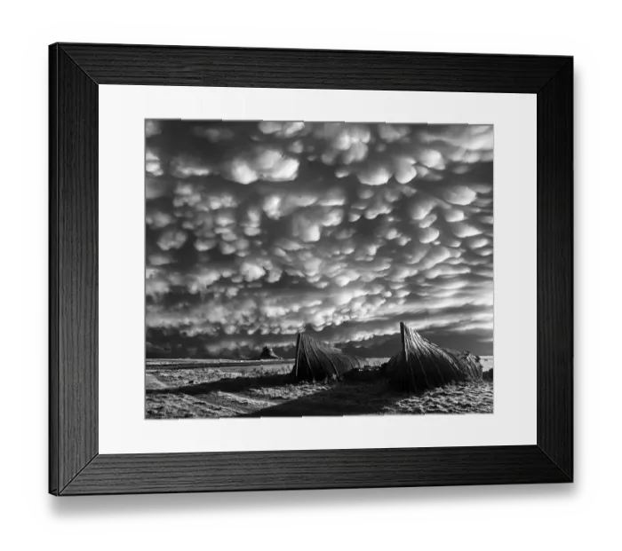Framed Print : Lindisfarne Castle (Holy Island) with a dramatic sky at sunrise. Northumberland. England. UK. Europe