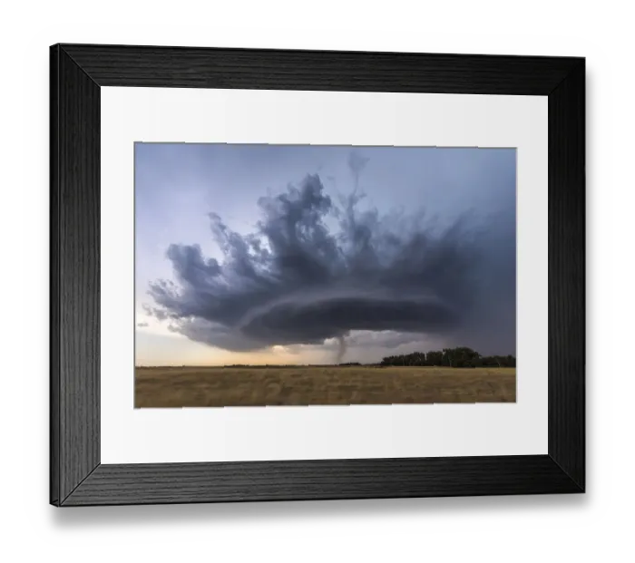 Framed Print : Crown shaped supercell thunderstorm