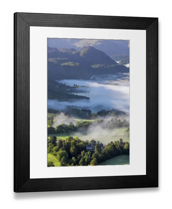 Framed Print : Castlerigg Manor to Grange Fell. Lake District National park. UK. Europe Framed Print : Castlerigg Manor to Grange Fell. Lake District National park. UK. Europe