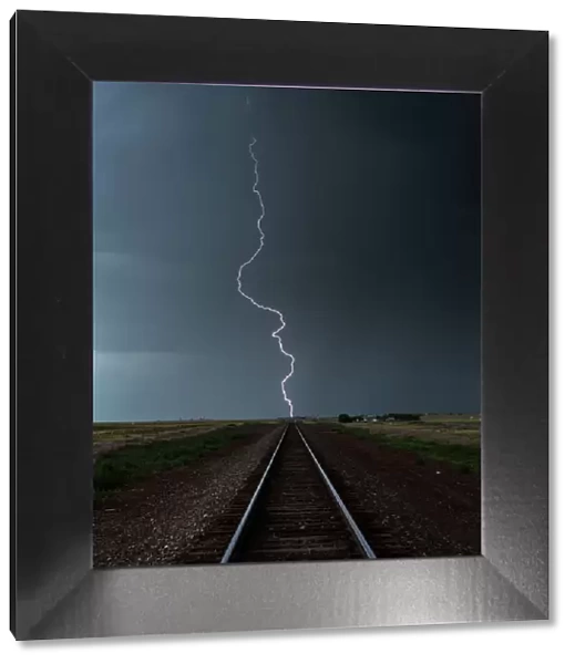 Railroad Lightning Bolt. McClave, Colorado, USA