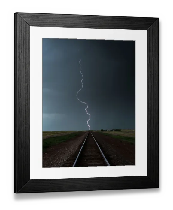Framed Print : Railroad Lightning Bolt. McClave, Colorado, USA Framed Print : Railroad Lightning Bolt. McClave, Colorado, USA