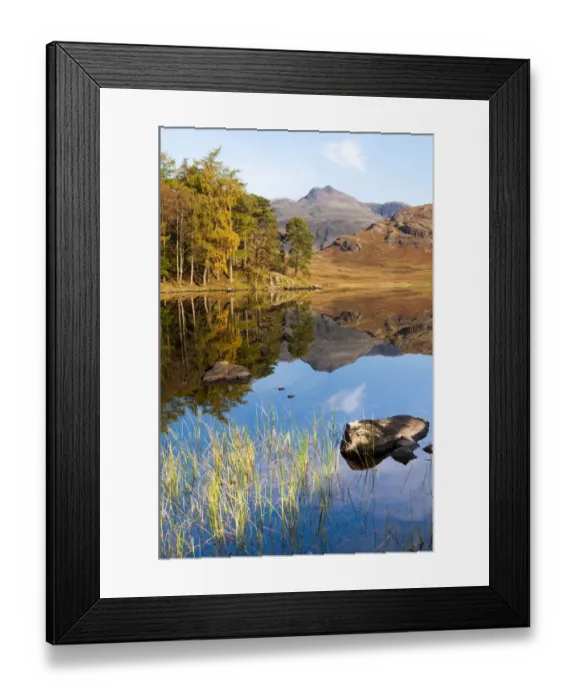 Framed Print : Blea Tarn lake autumn sunrise. Lake District National park. UK. Europe Framed Print : Blea Tarn lake autumn sunrise. Lake District National park. UK. Europe