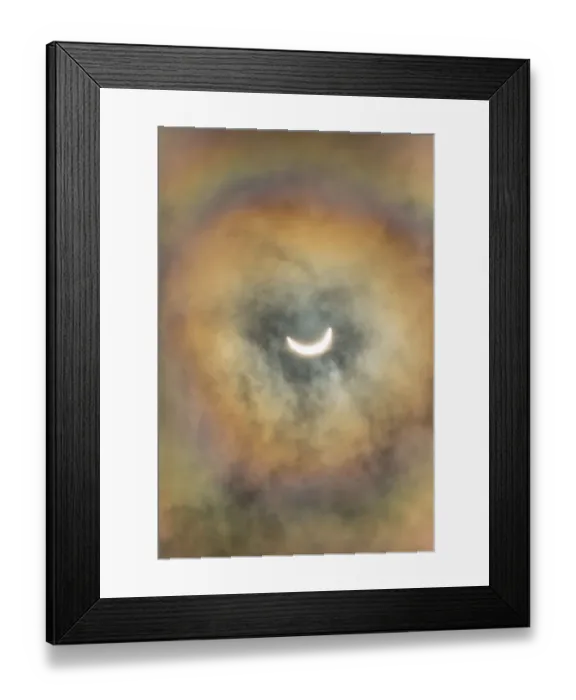 Framed Print : solar eclipse 2015 halo colours Framed Print : solar eclipse 2015 halo colours
