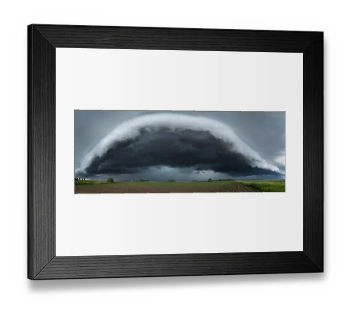 Framed Print : Large thunderstorm shelf cloud races over Minnesota, USA Framed Print : Large thunderstorm shelf cloud races over Minnesota, USA