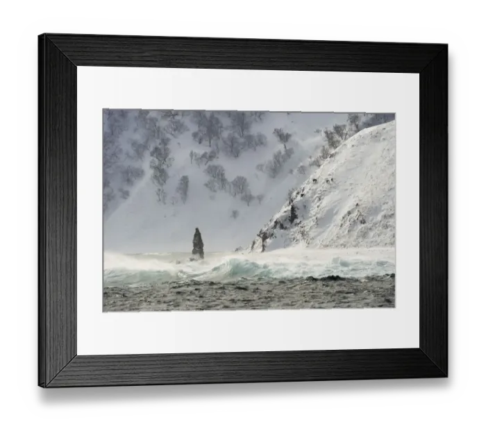 Framed Print : Stormy seas and coastline Framed Print : Stormy seas and coastline
