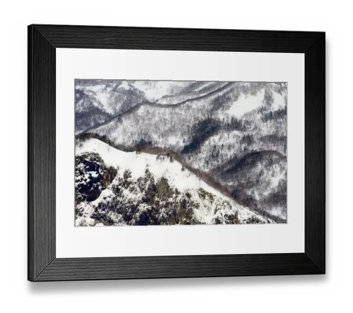 Framed Print : Snow covered hillsides and ridges Framed Print : Snow covered hillsides and ridges