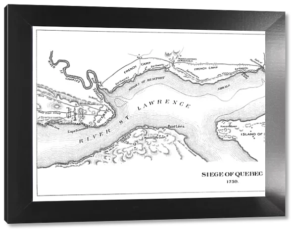 Antique Map of the Siege of Quebec - 18th Century