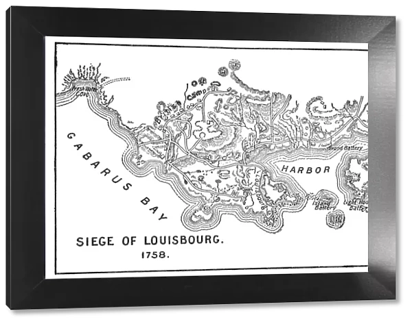 Antique Map of the Siege of Louisbourg - 18th Century
