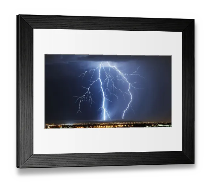 Framed Print : Lightning and storm Framed Print : Lightning and storm