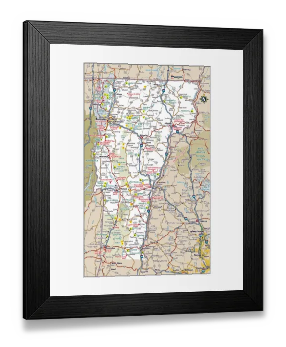 Framed Print : Reference Maps Framed Print : Reference Maps