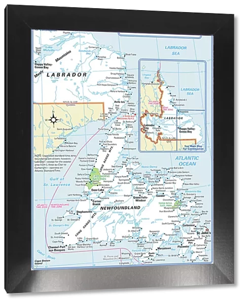 Newfoundland and Labrador Provincial Map