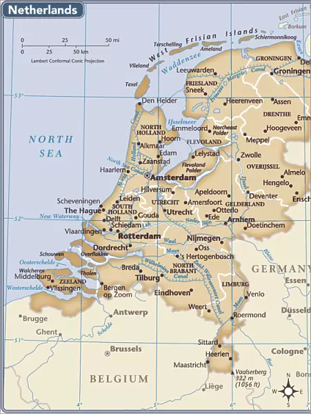 Netherlands country map